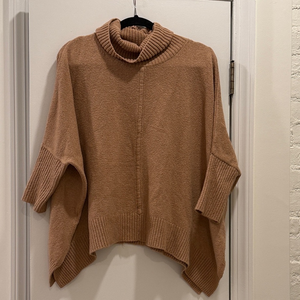 LOFT Warm Brown Cowl Neck Sweater